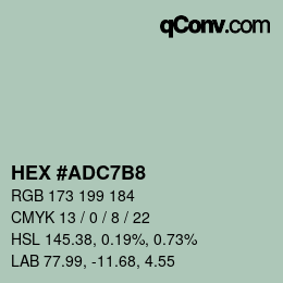 Color code: HEX #ADC7B8 | qconv.com