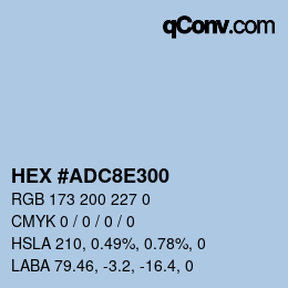 Color code: HEX #ADC8E300 | qconv.com