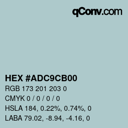 Color code: HEX #ADC9CB00 | qconv.com