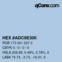 Color code: HEX #ADC9E300 | qconv.com