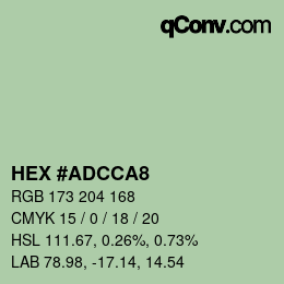 Color code: HEX #ADCCA8 | qconv.com