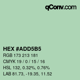 Color code: HEX #ADD5B5 | qconv.com