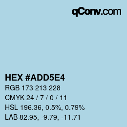 カラーコード: HEX #ADD5E4 | qconv.com