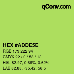 Farbcode: HEX #ADDE5E | qconv.com