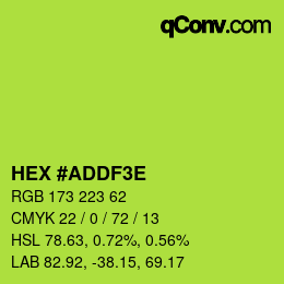 Código de color: HEX #ADDF3E | qconv.com