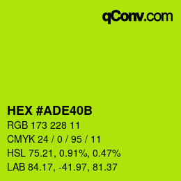 Color code: HEX #ADE40B | qconv.com
