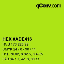 Color code: HEX #ADE416 | qconv.com