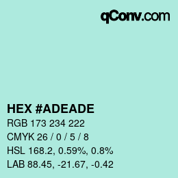 カラーコード: HEX #ADEADE | qconv.com