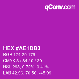 Color code: HEX #AE1DB3 | qconv.com