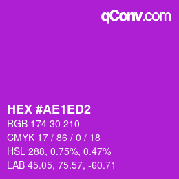 Color code: HEX #AE1ED2 | qconv.com