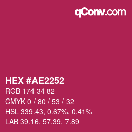 Color code: HEX #AE2252 | qconv.com
