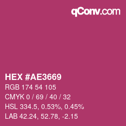 カラーコード: HEX #AE3669 | qconv.com