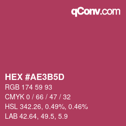 カラーコード: HEX #AE3B5D | qconv.com
