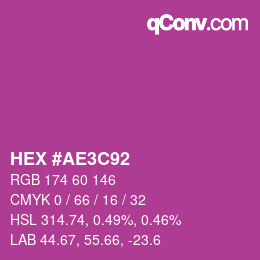 Color code: HEX #AE3C92 | qconv.com