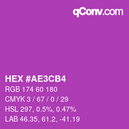 Color code: HEX #AE3CB4 | qconv.com