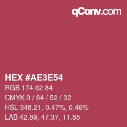 Color code: HEX #AE3E54 | qconv.com