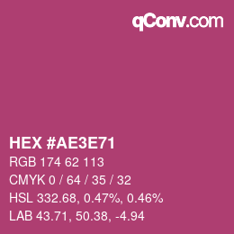 Color code: HEX #AE3E71 | qconv.com