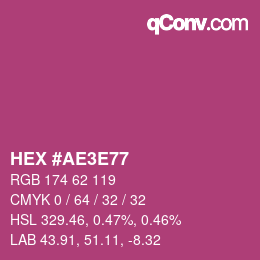 Color code: HEX #AE3E77 | qconv.com