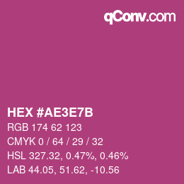 カラーコード: HEX #AE3E7B | qconv.com