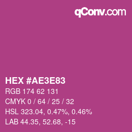 Color code: HEX #AE3E83 | qconv.com