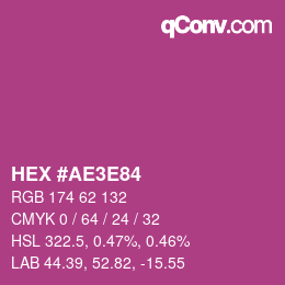 Color code: HEX #AE3E84 | qconv.com