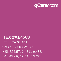 カラーコード: HEX #AE4583 | qconv.com