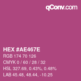 Color code: HEX #AE467E | qconv.com