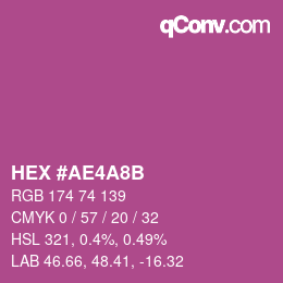 Color code: HEX #AE4A8B | qconv.com