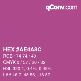 Farbcode: HEX #AE4A8C | qconv.com