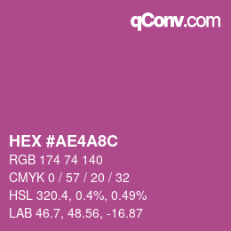 Color code: HEX #AE4A8C | qconv.com