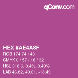 Color code: HEX #AE4A8F | qconv.com