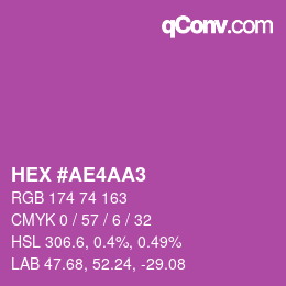 Color code: HEX #AE4AA3 | qconv.com