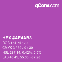 Color code: HEX #AE4AB3 | qconv.com