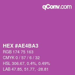 カラーコード: HEX #AE4BA3 | qconv.com