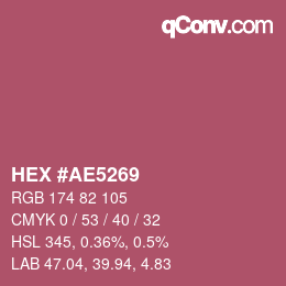 Color code: HEX #AE5269 | qconv.com