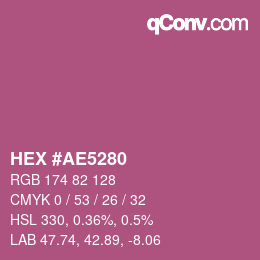 Color code: HEX #AE5280 | qconv.com