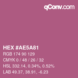 Código de color: HEX #AE5A81 | qconv.com