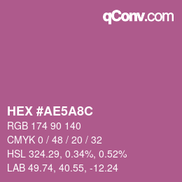 カラーコード: HEX #AE5A8C | qconv.com