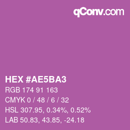 颜色代码: HEX #AE5BA3 | qconv.com