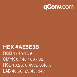 Código de color: HEX #AE5E3B | qconv.com