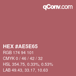 Color code: HEX #AE5E65 | qconv.com