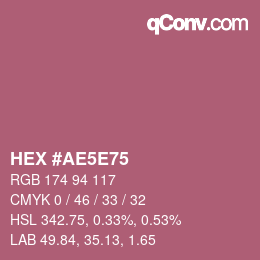 Color code: HEX #AE5E75 | qconv.com