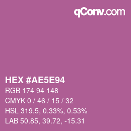 Color code: HEX #AE5E94 | qconv.com