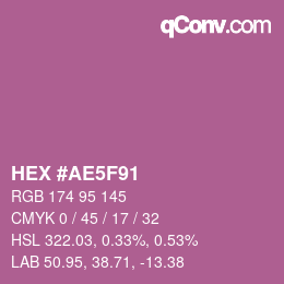 Color code: HEX #AE5F91 | qconv.com