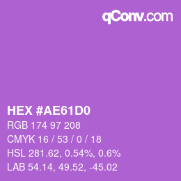 Color code: HEX #AE61D0 | qconv.com