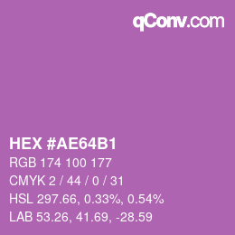 Código de color: HEX #AE64B1 | qconv.com