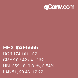 Color code: HEX #AE6566 | qconv.com