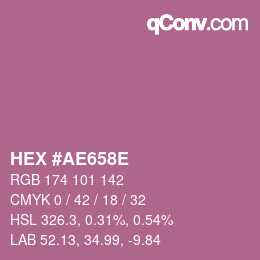 Color code: HEX #AE658E | qconv.com