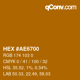 Color code: HEX #AE6700 | qconv.com