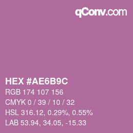 Color code: HEX #AE6B9C | qconv.com